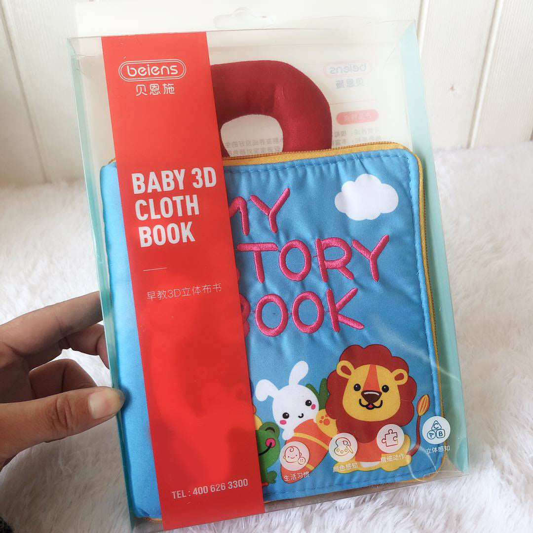 3D Three-dimensional Cloth Book Baby Early Education 0-1 Years Old Can Not Tear The Story Enlightenment Cloth Book Can Be Washed