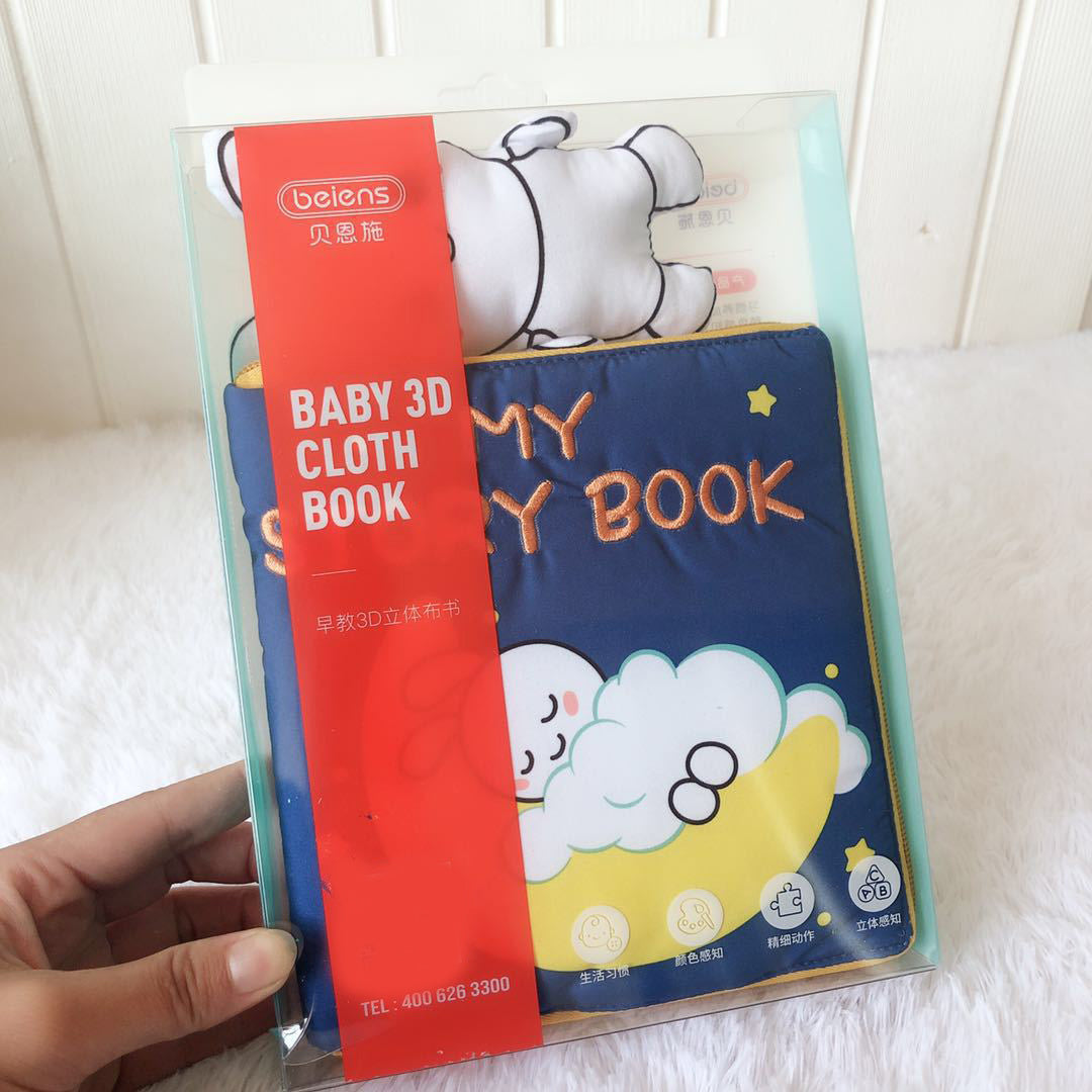 3D Three-dimensional Cloth Book Baby Early Education 0-1 Years Old Can Not Tear The Story Enlightenment Cloth Book Can Be Washed